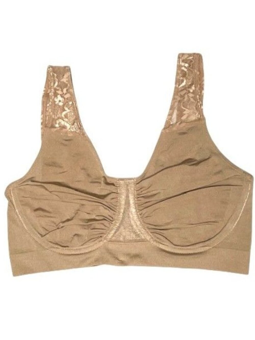 Rhonda Shear Seamless Underwire Bra with Lace MEDIUM